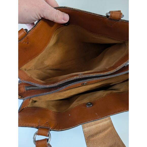 PATRICIA NASH RIENZO MULTI-COLOR LEATHER SATCHEL PURSE - Picture 9 of 13